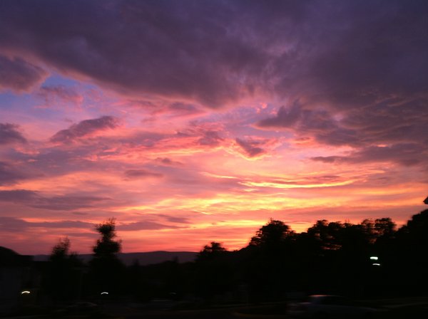 Taken outside my apartment one evening