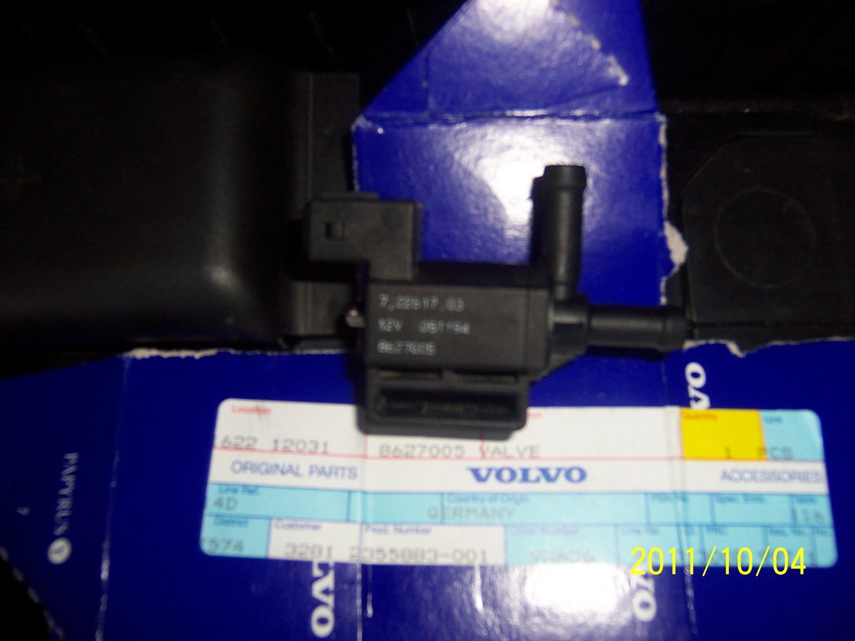 Purge Check Valve (between battery and radiator shroud)