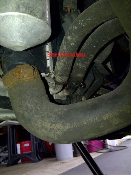 Trans to radiator lines.