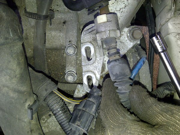 You can see where the nuts were on the bracket, just be sure to replace in same position.