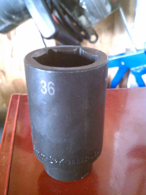 SK 36mm axle nut impact socket