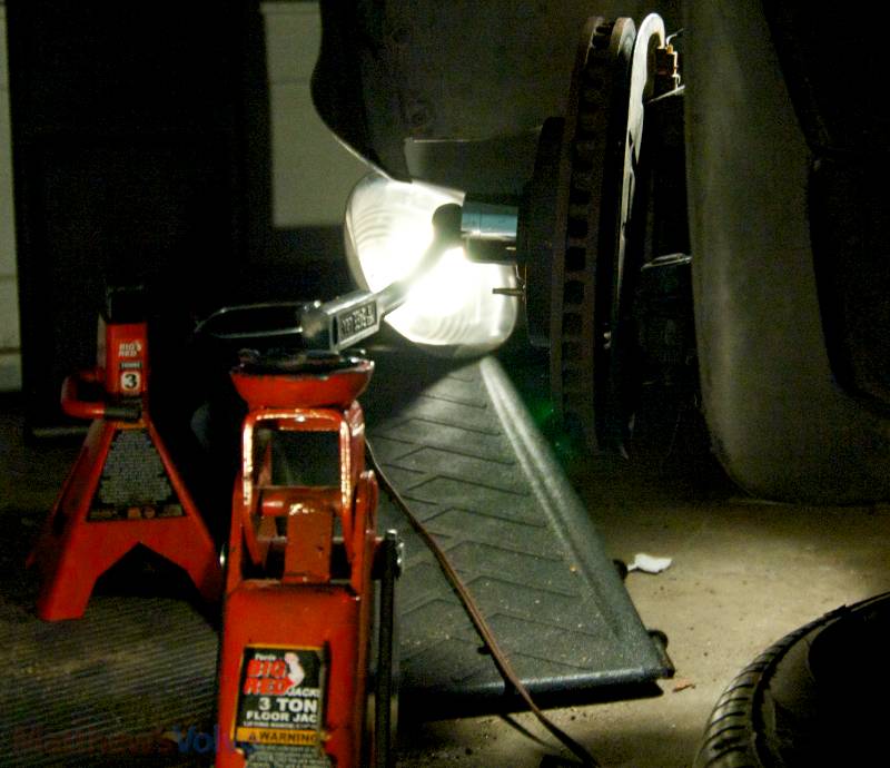 Last night. Nobody else was around. This was very dangerous.