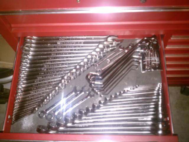Wrenches. 6-32mm &amp; 1/4"-1-5/16". 10mm-23mm double box deep offset. Metric Gearwrench set (last years Black Friday $10 Ace Hardware deal)