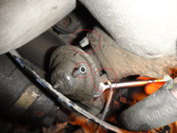 Take off the vacuum line at the top, and then proceed to take off the large bolt at the tail end of the EGR, It will need to be broken loose, once you have it off whack it, obviously with something rubber like, I used a wood shim