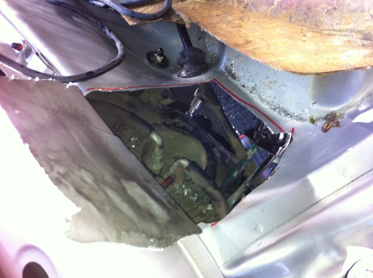 Pump access panel now open leaving the top portion connected.