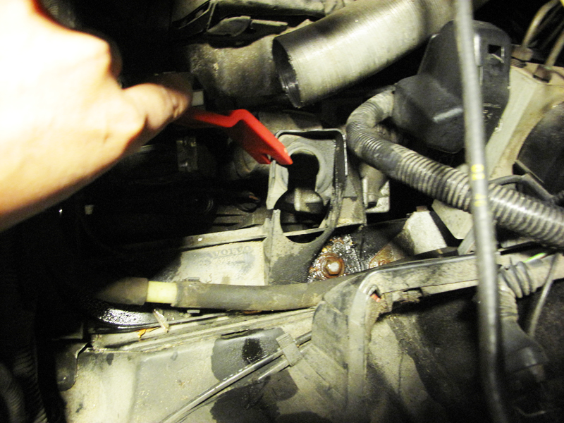 preparing to replace broken bracket.