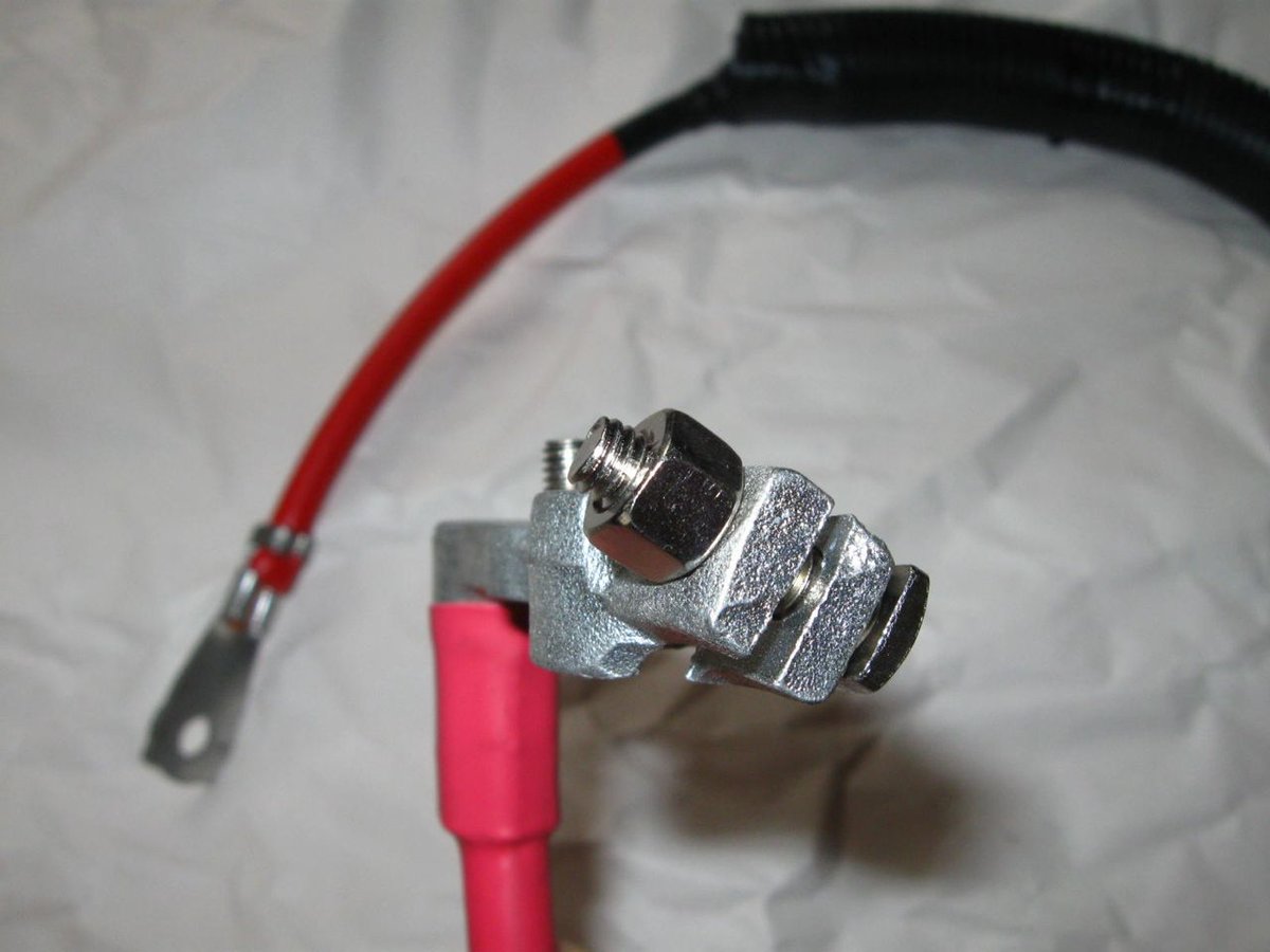 Bolt is at an angle to make access easier during tightening.