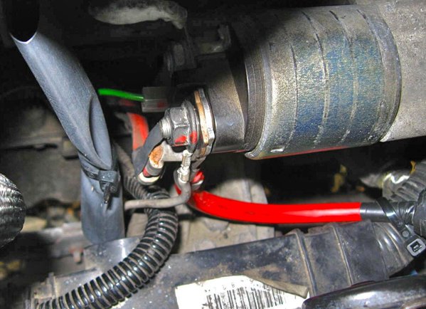 New cable in place on starter.