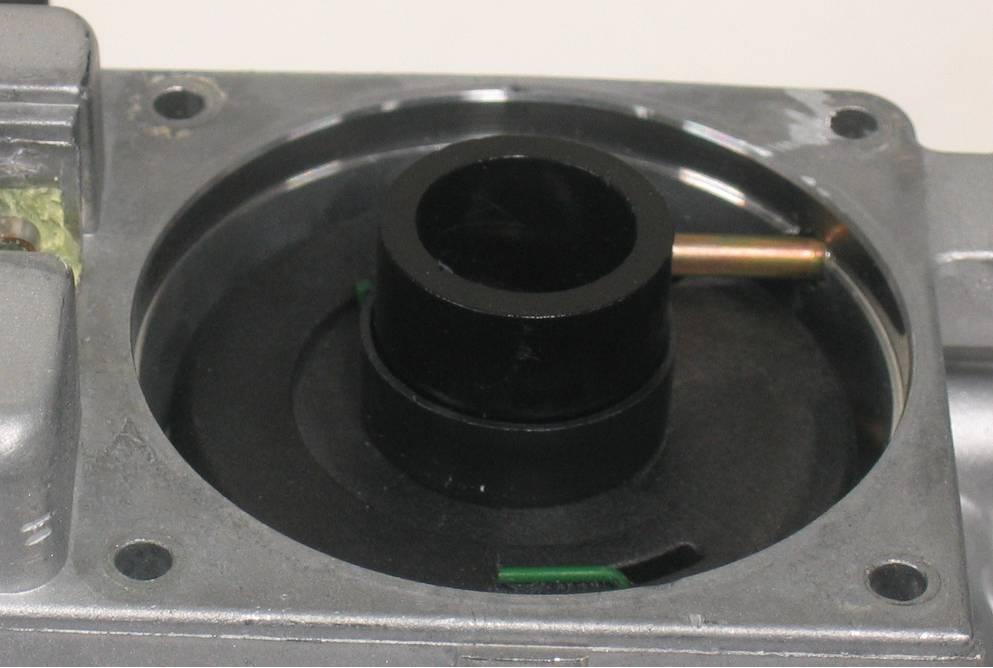 The magnetic sensor attached to the nut with Loctite used
