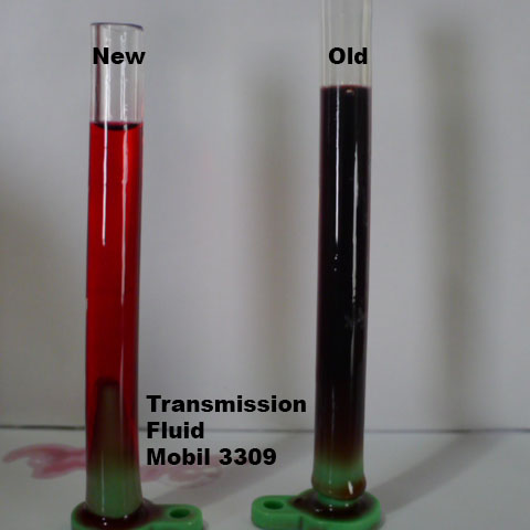 Comparison of old &amp; new fluid