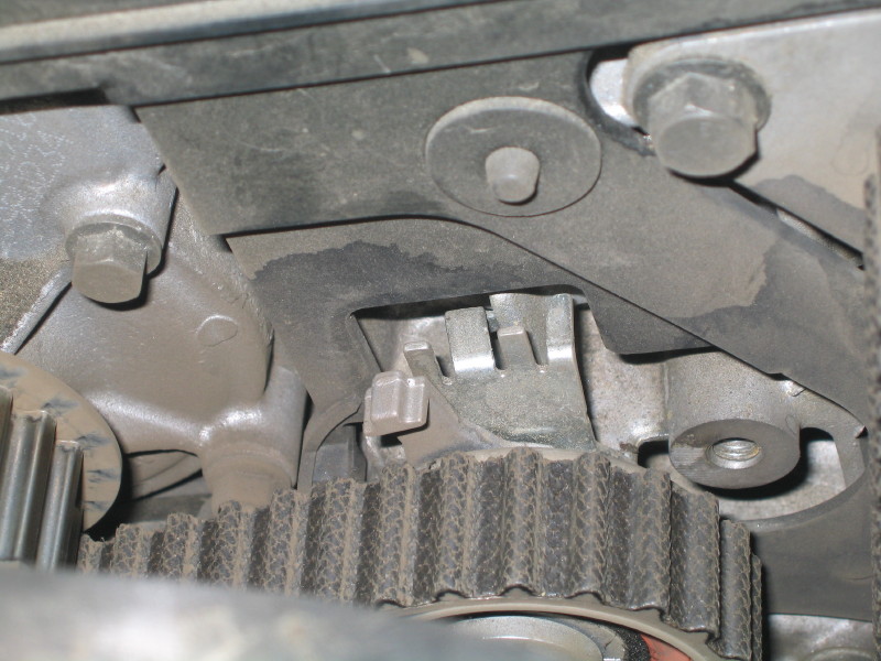 Close up of old tensioner.