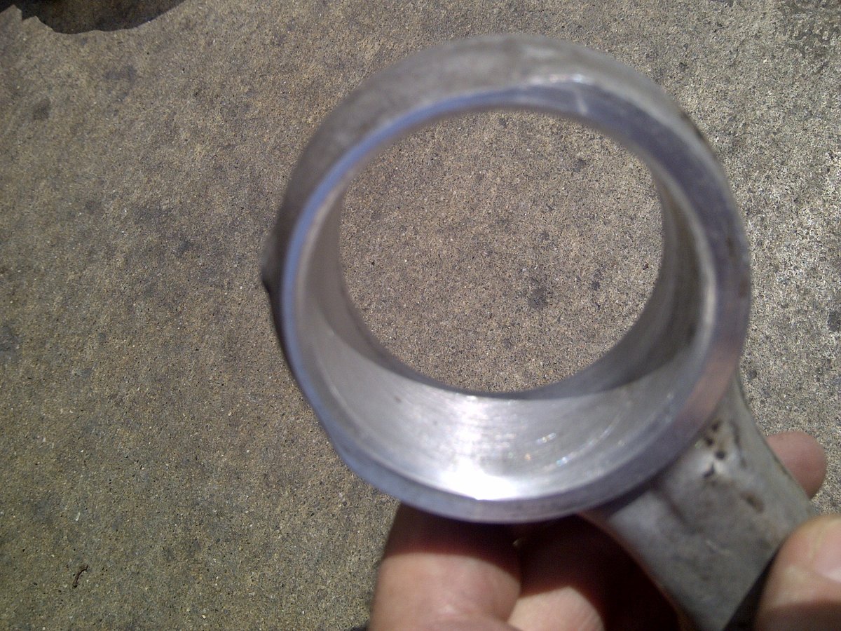 I lightly sanded the inner housing of the control arm, to clean it up a bit and for easy pressing/installation, i used a 600 grit.