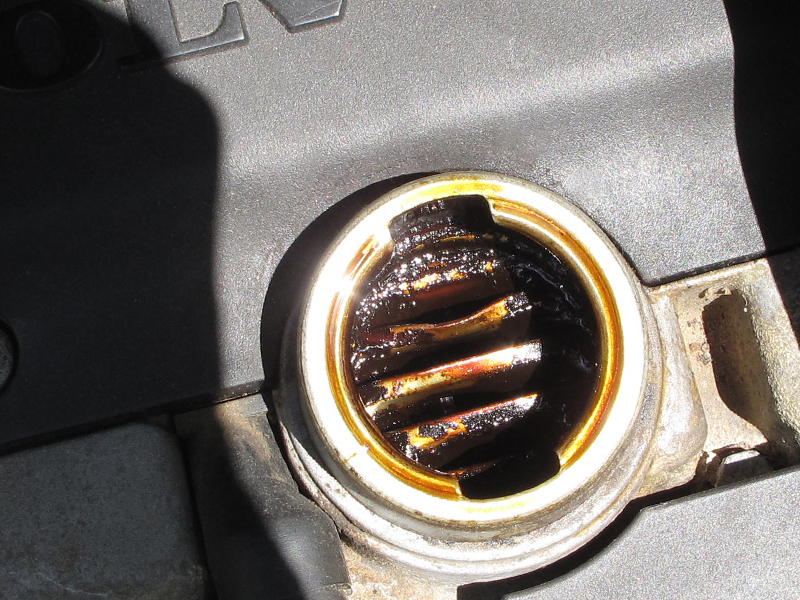 ...up close - buildup and bent grill?