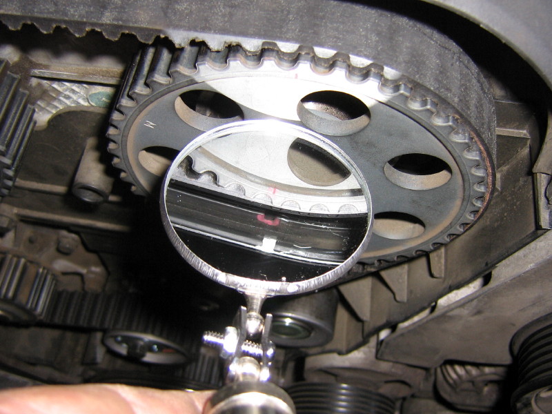 Checking timing marks.