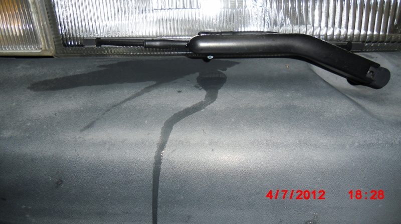 Right side nozzle weeps on full washer fluid tank.