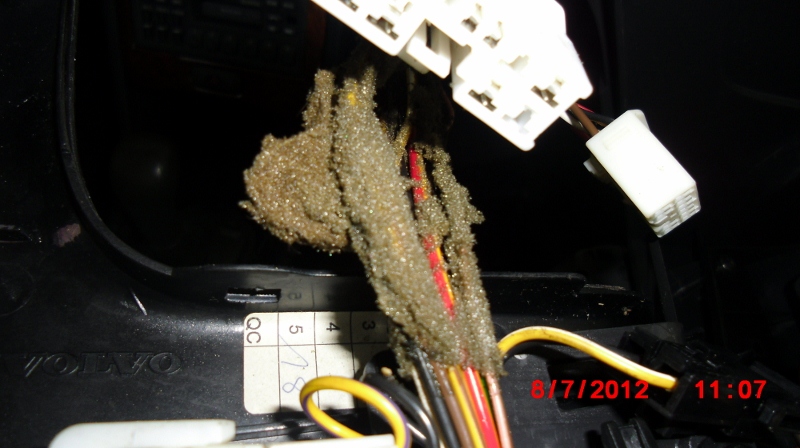 Foam around wire bundles is disintegrating with age. Looking into wire wrap or zip ties to keep things organized.