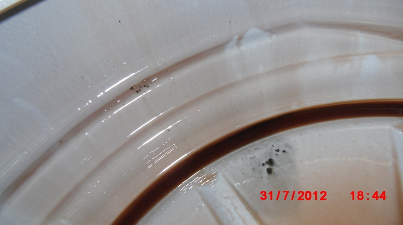 There's a small amount of debris that came out with the old ATF.