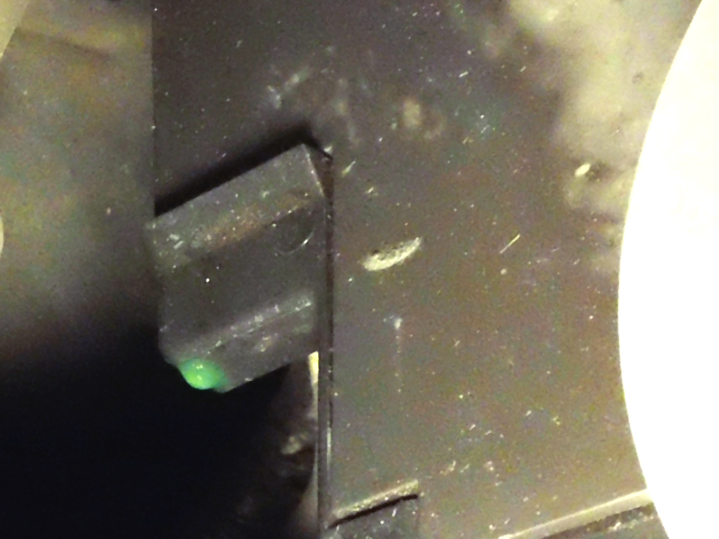 at the lower corner of TB cover