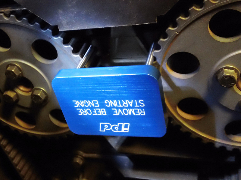 Cam aligned and locked