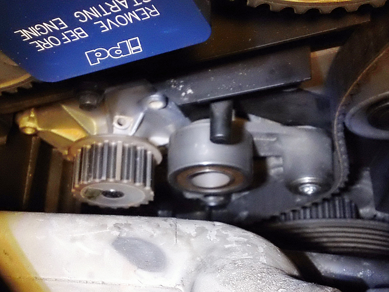 all is not off, belt is moved to the side..