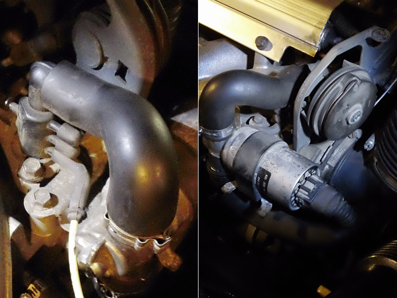 IAC with inlet and outlet hoses