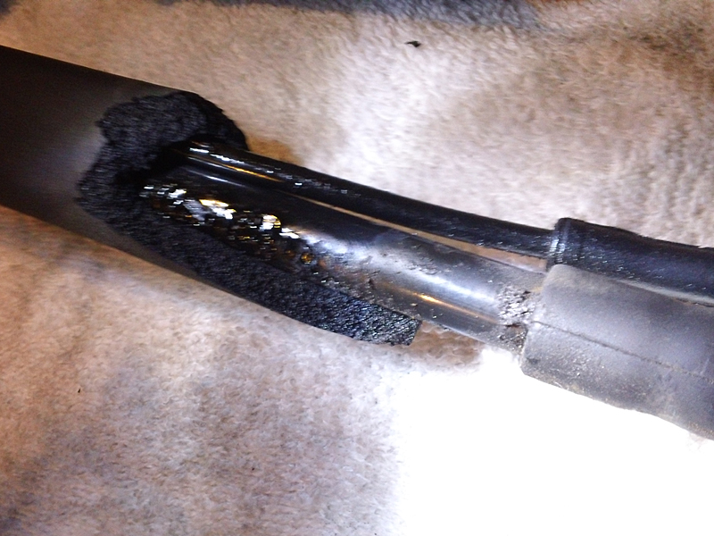 sludge inside the hose sleeve