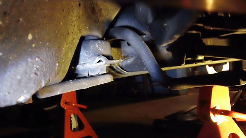 passenger side rear subframe bushing in proximity