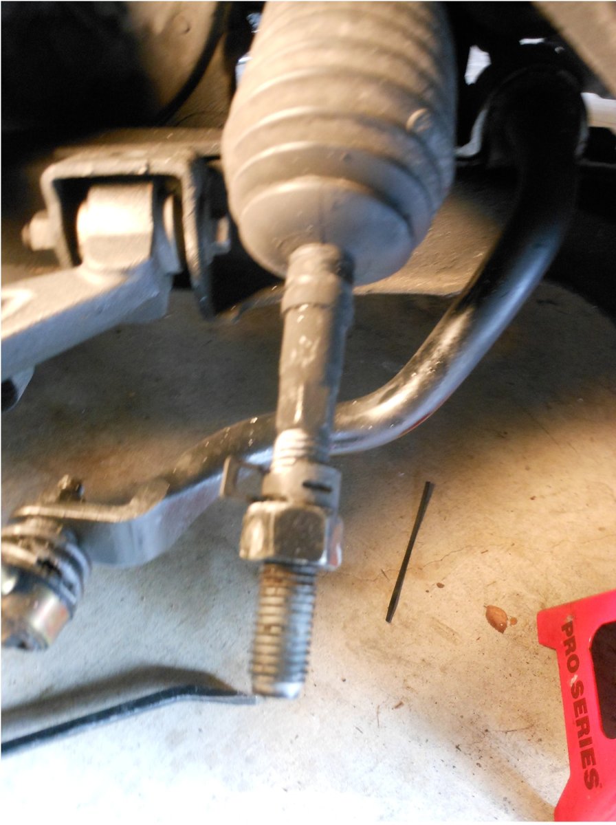 LS tie rod off about to take out LS inner tie rod.