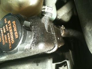 Leaky power steering reservoir
