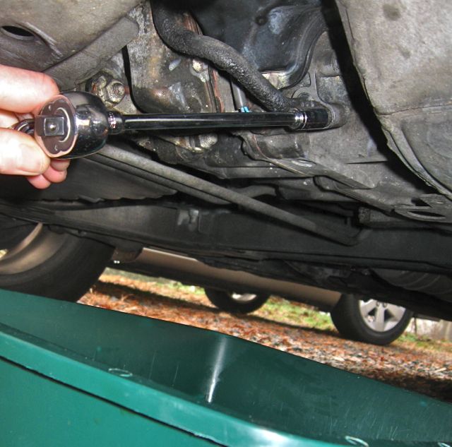 Loosening bolt with 10mm socket