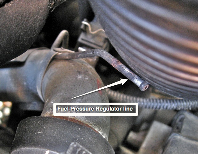 Fuel Pressure Regulator metal line.