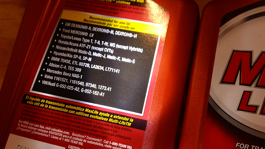 Recommended use – Volvo is clearly on back label...