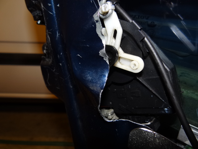 Some cosmetic damage is gonna happen to this soft metal part from all the wrenchin' and hammering you will be doing to break it off. But only you know it's there behind the panel so don't worry about it. just tap it back into place with the rubber mallet. better for you bend it than the Stealership right?