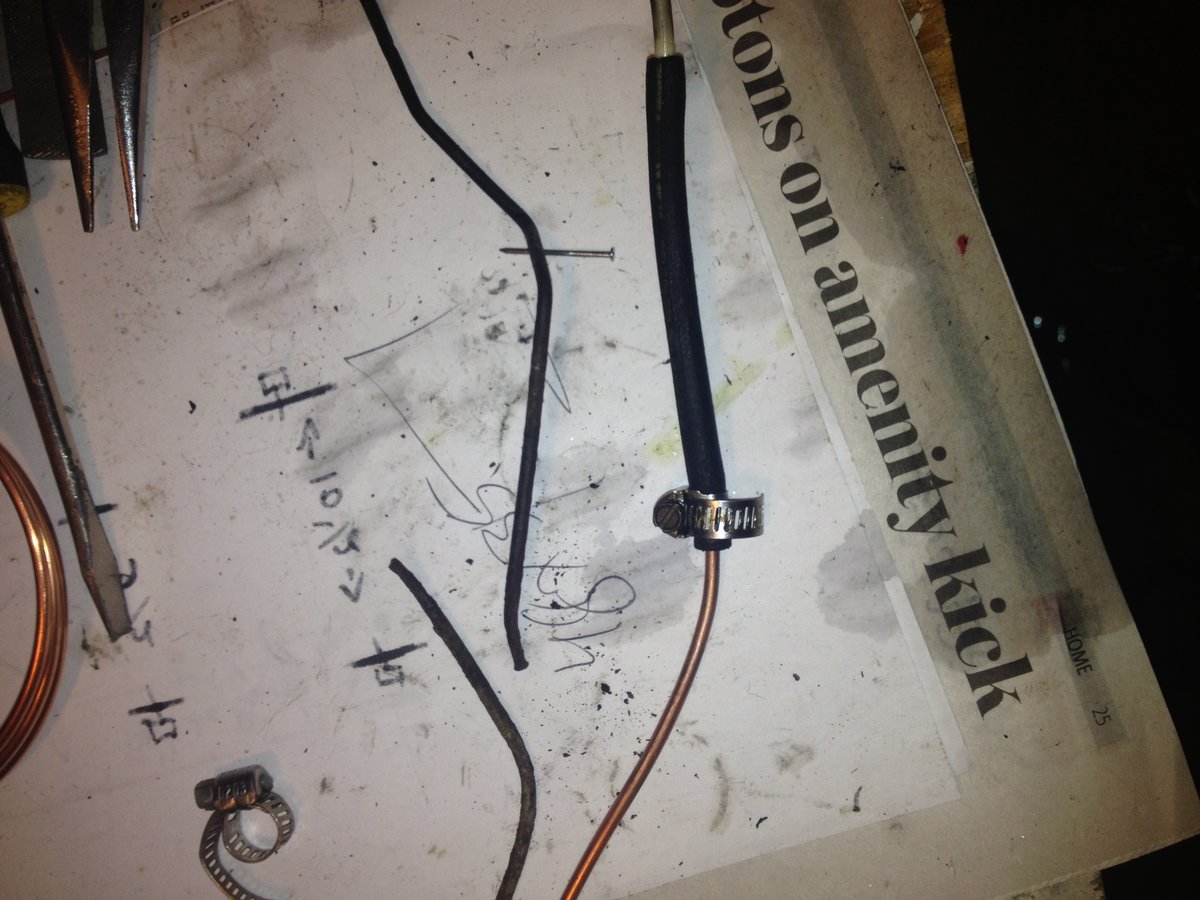 Broken Line above new copper.