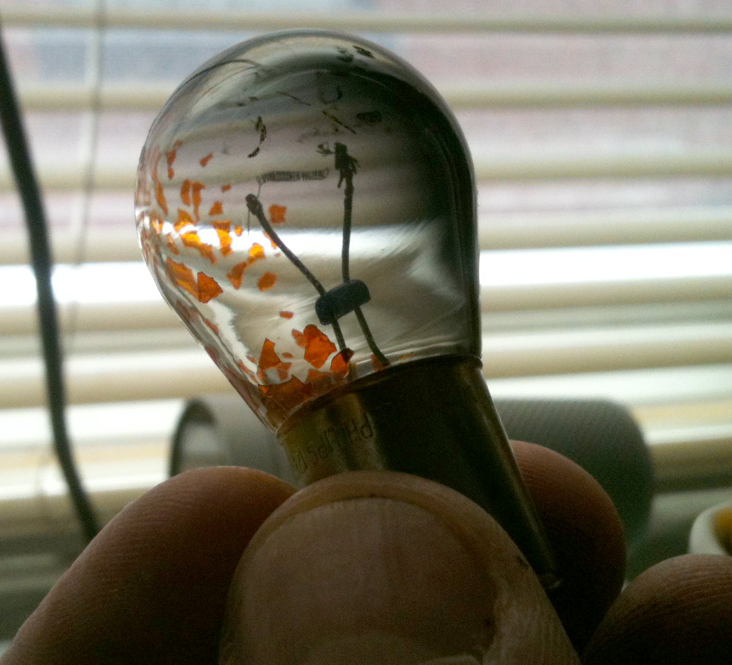 one of the two (original!) rear amber turn bulbs in my '97 850