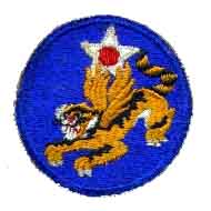 Flying Tigers were his escorts. Shoulder patch.
