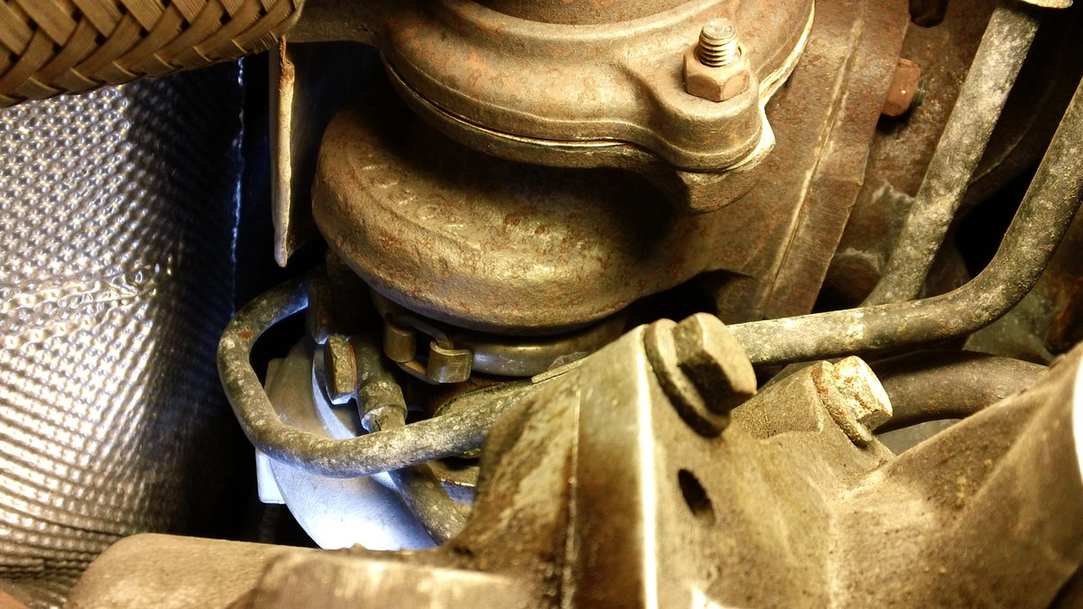 view from above the axle, angle gear in foreground
