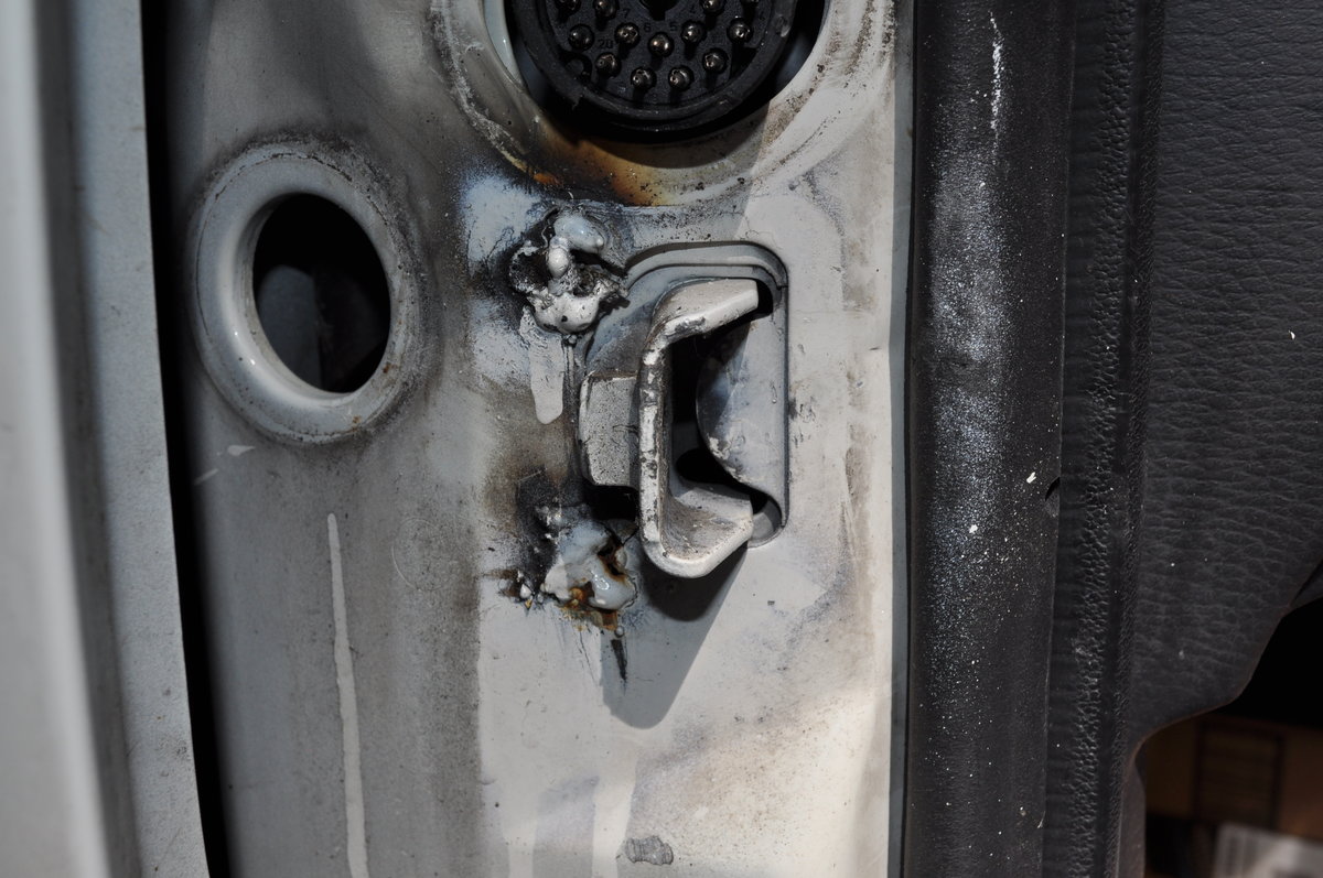 Door taken off, Old Repair on A-pillar