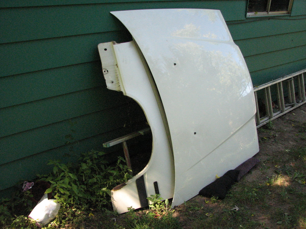 Hood and fender, total cost $77.50.