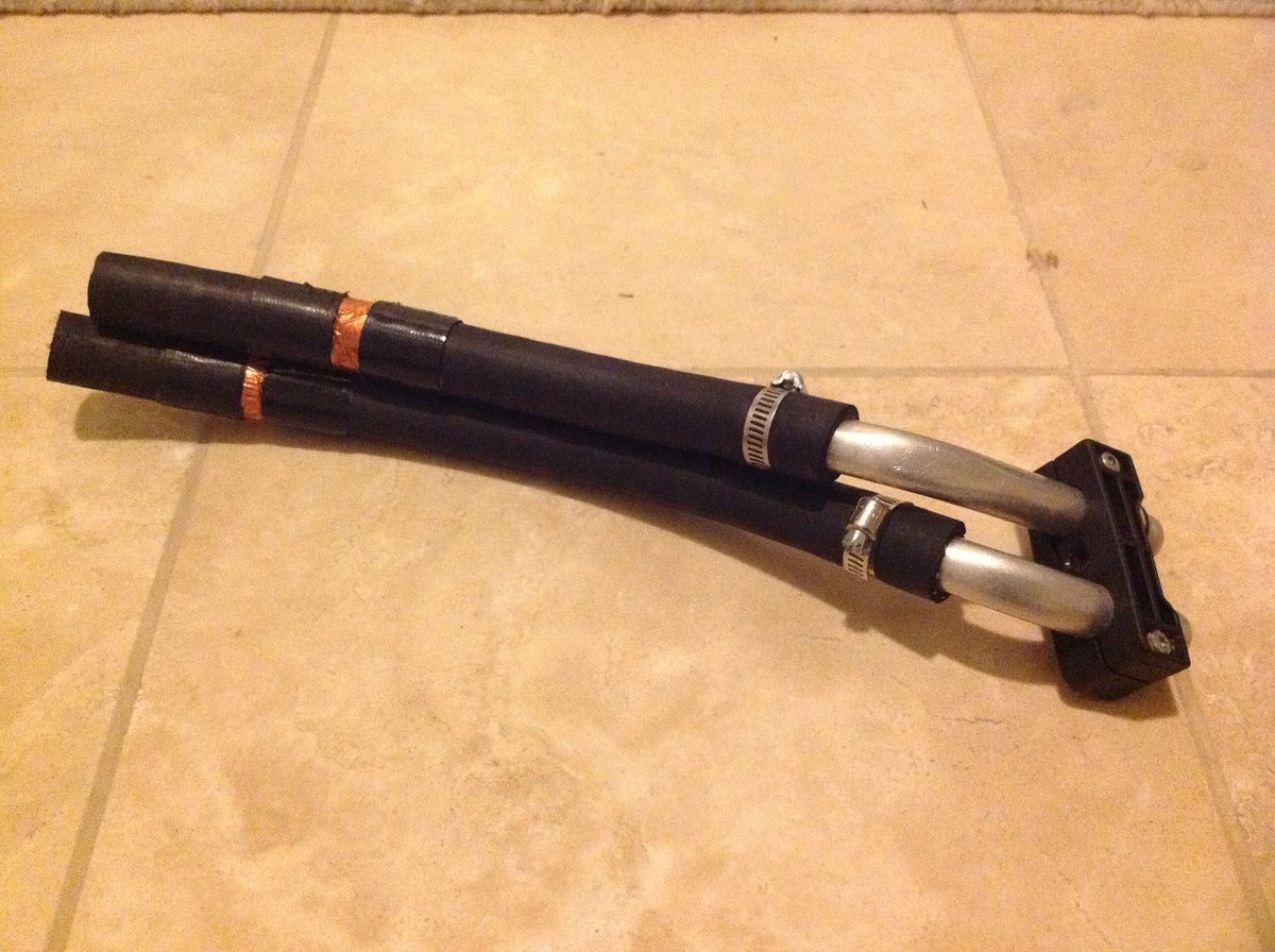 5/8" Gates Heater Hose Cut To Length To Protrude Into Engine Bay From Coupler For Attachment