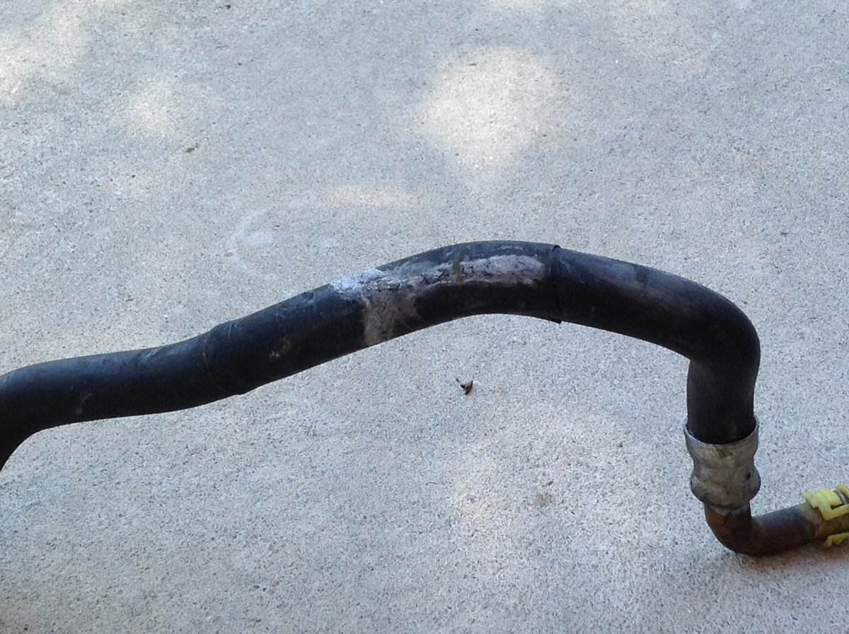 Heater Core Hose Below Air Tube (w/PTC) To Turbo Inlet