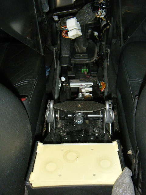 Lower center console assembly (basically mostly trim) removed!