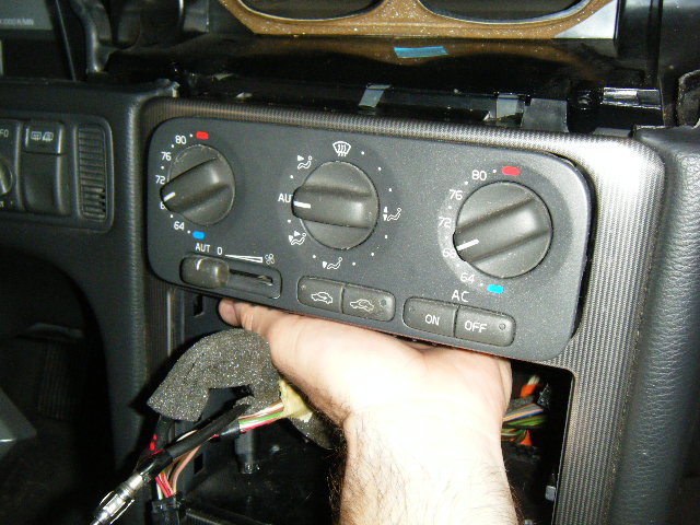 Next, the climate control unit...again, after requiring a bit of forward pressure be applied to "push" this out from the back...