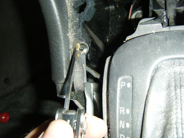Another lower dash retention screw to be removed...this one was exposed upon removal of the center console assembly...
