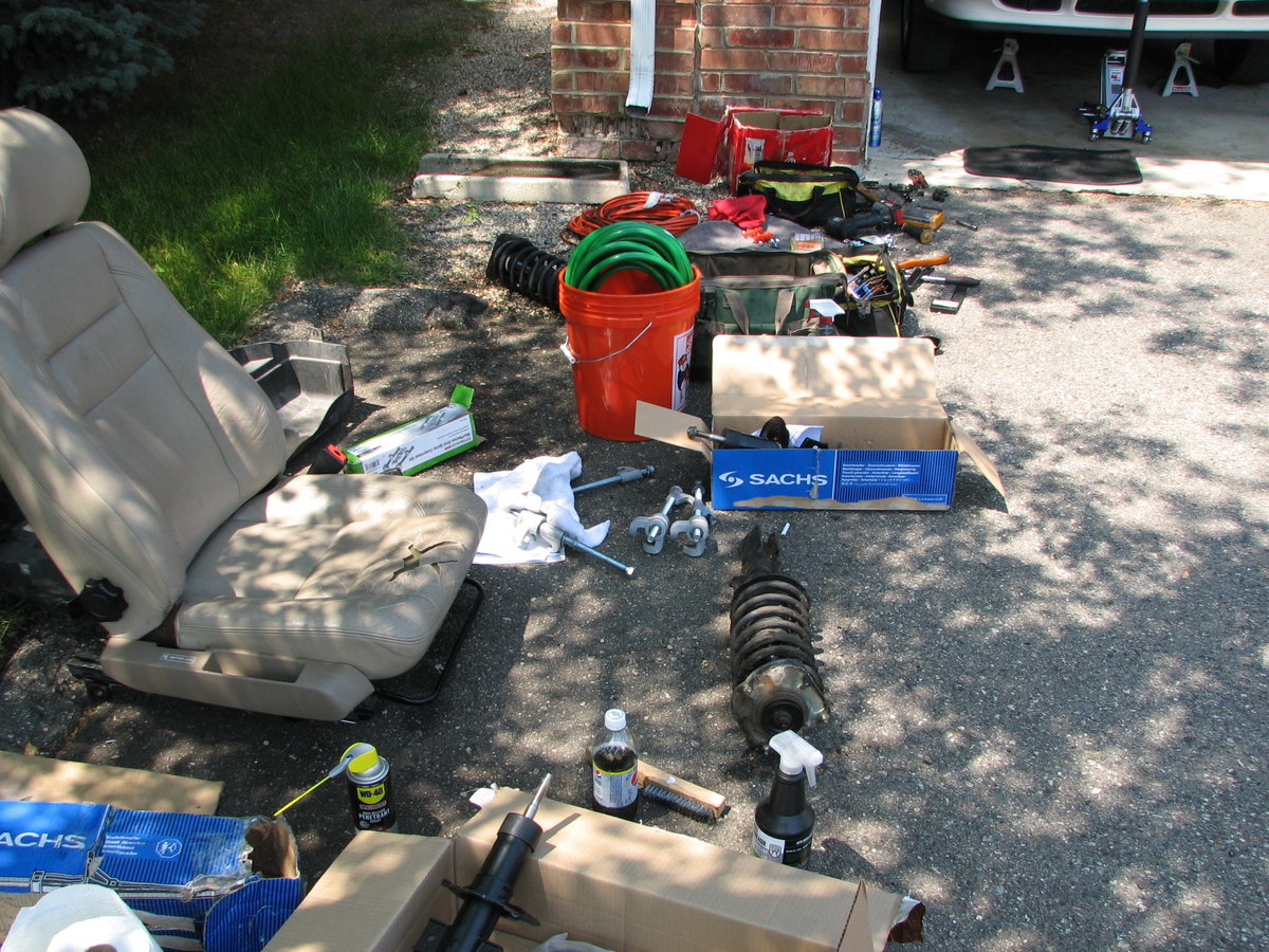 Aluminum Floor Jack. Spring Compressors. Jack Stands...