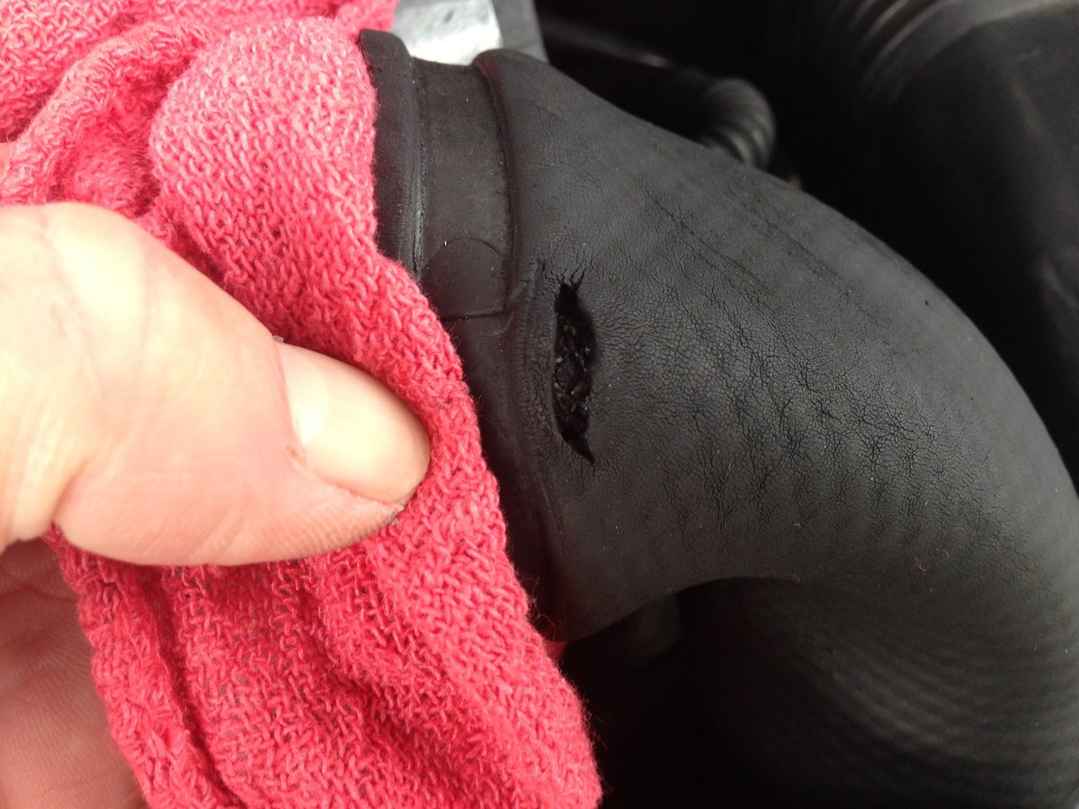 Intercooler hose that attaches to throttle body