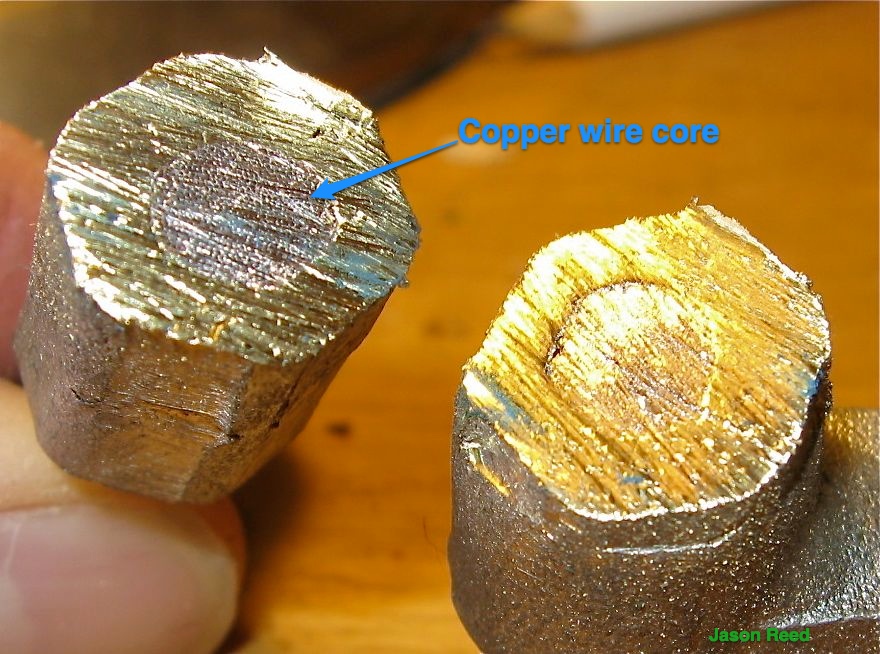 After slicing the crimp open