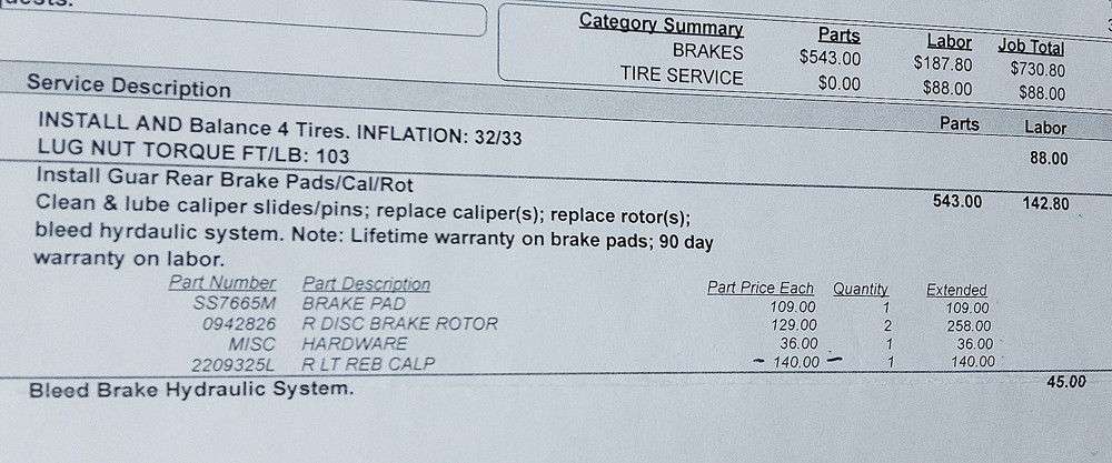 a recent request for a bleed job, chain store say I need brake work