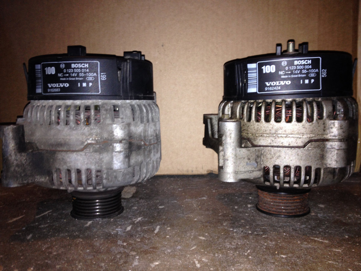 Side view, 850 alternators.