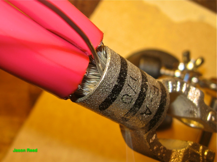 Heat terminal while applying solder